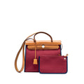 HERMES HERBAG 31 ZIP BAG CANVAS/HUNTER LEATHER MULTICOLOUR SHW