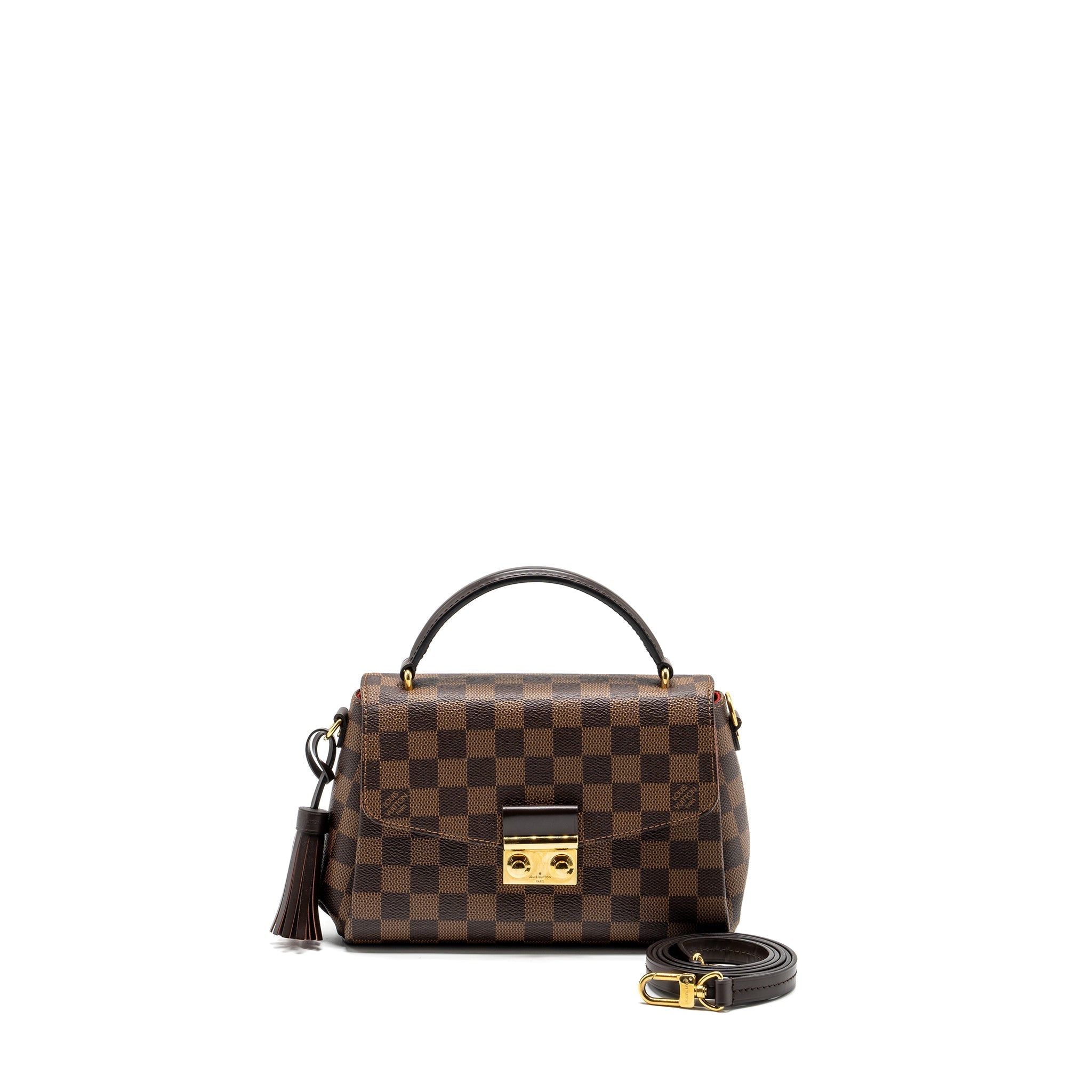 LOUIS VUITTON CROISETTE DAMIER EBENE CANVAS GHW
