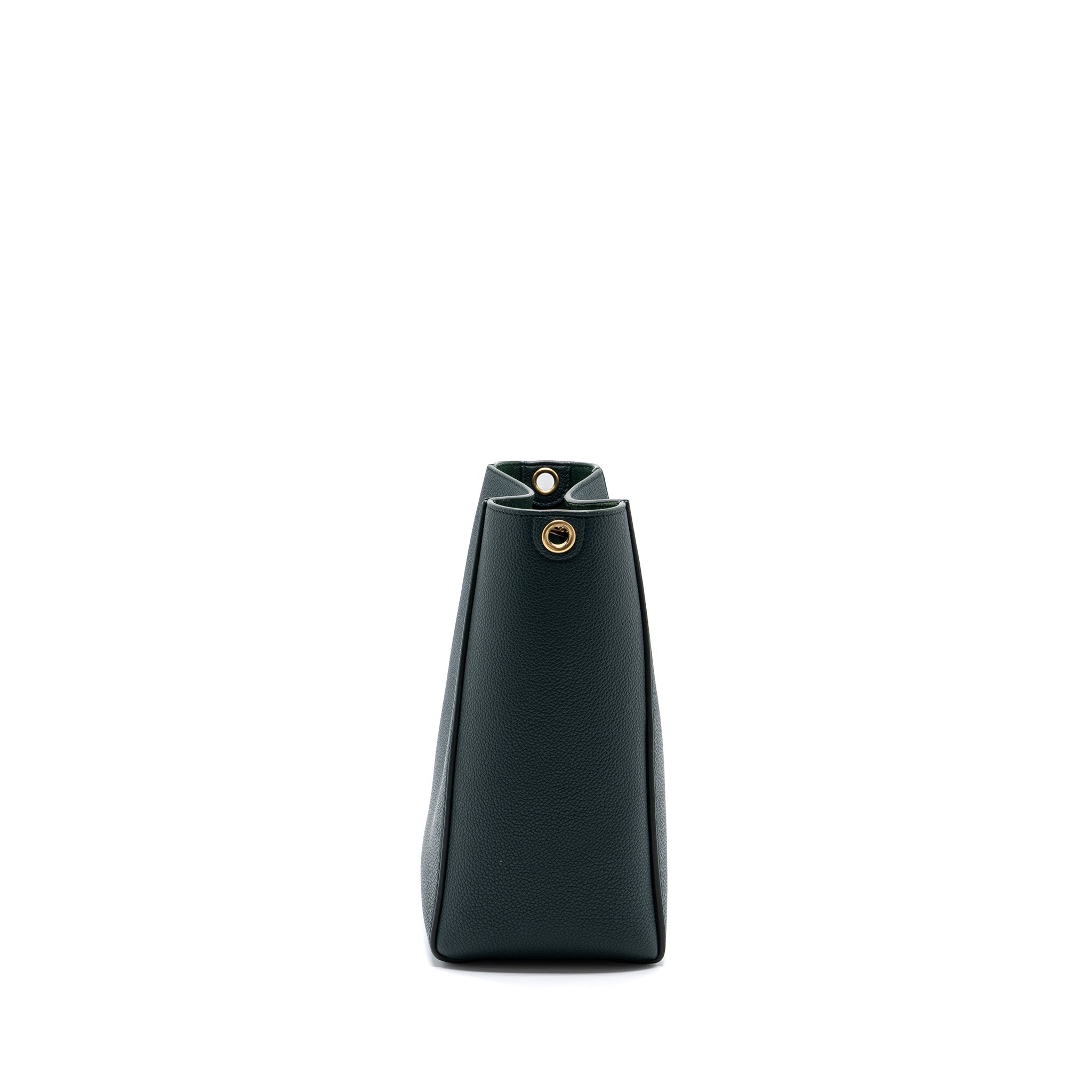 CELINE SANGLE BUCKET BAG CALFSKIN DARK GREEN GHW