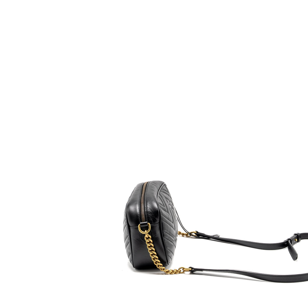 GUCCI MARMONT CAMERA BAG CALFSKIN BLACK GHW