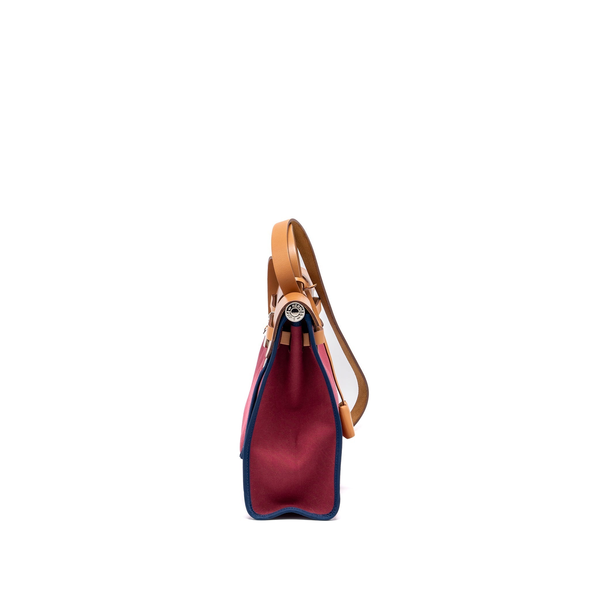 HERMES HERBAG 31 ZIP BAG CANVAS/HUNTER LEATHER MULTICOLOUR SHW