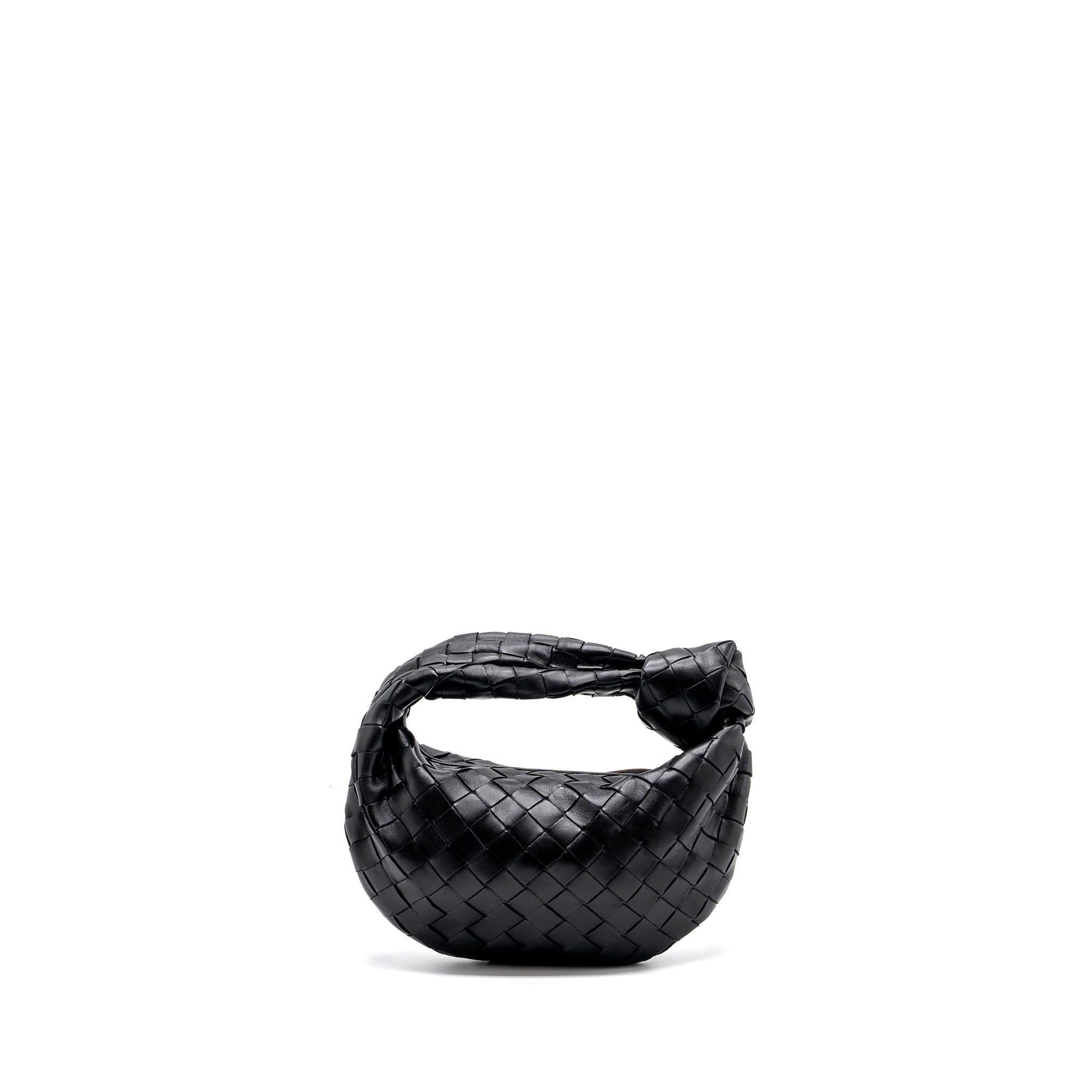 BOTTEGA VENETA MINI JODIE LAMBSKIN BLACK SHW
