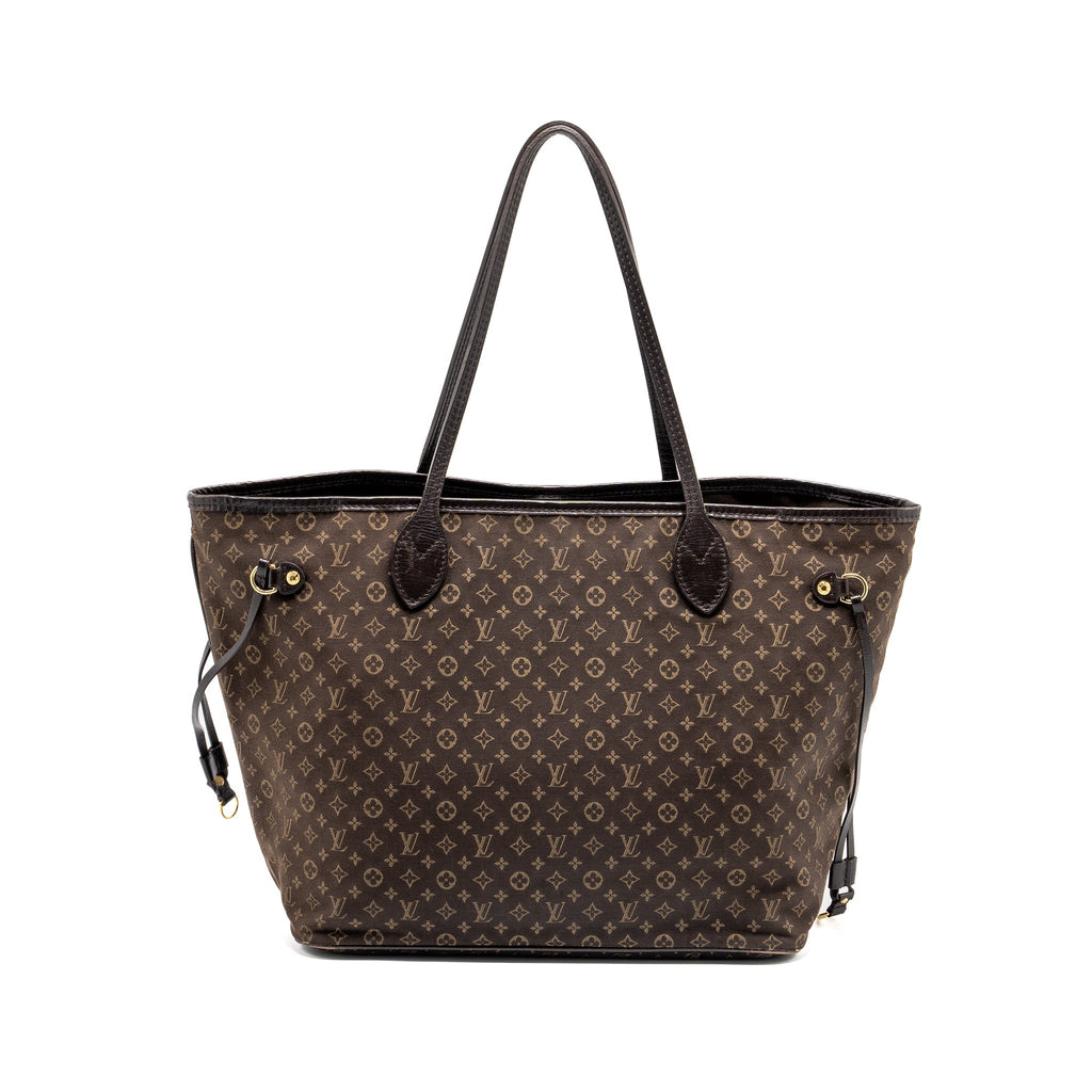 LOUIS VUITTON VINTAGE NEVERFULL MM FABRIC DARK BROWN GHW