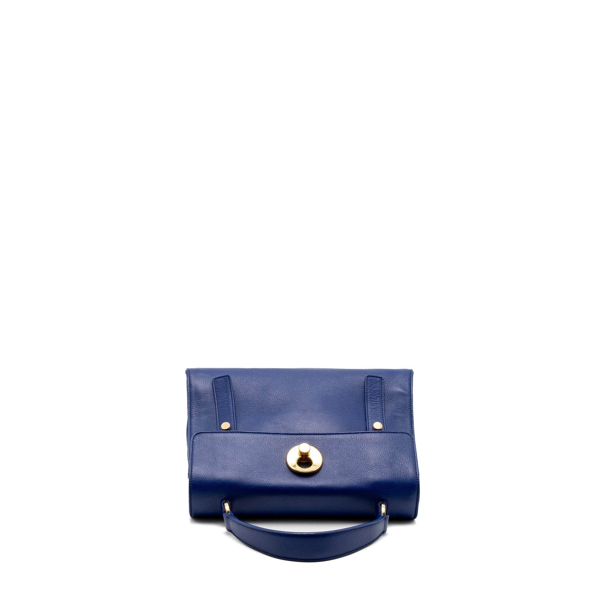 SAINT LAURENT/YSL MUSE TWO TOTE BAG CALFSKIN BLUE GHW