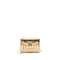 BVLGARI SERPENTI FOREVER SHOULDER BAG PATENT METALLIC GOLD GHW