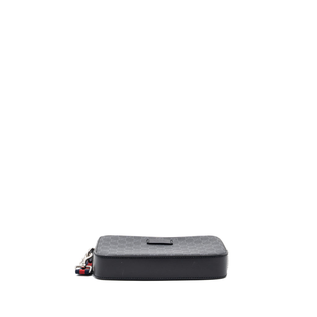 GUCCI CLUTCH GG SUPREME CANVAS BLACK SHW