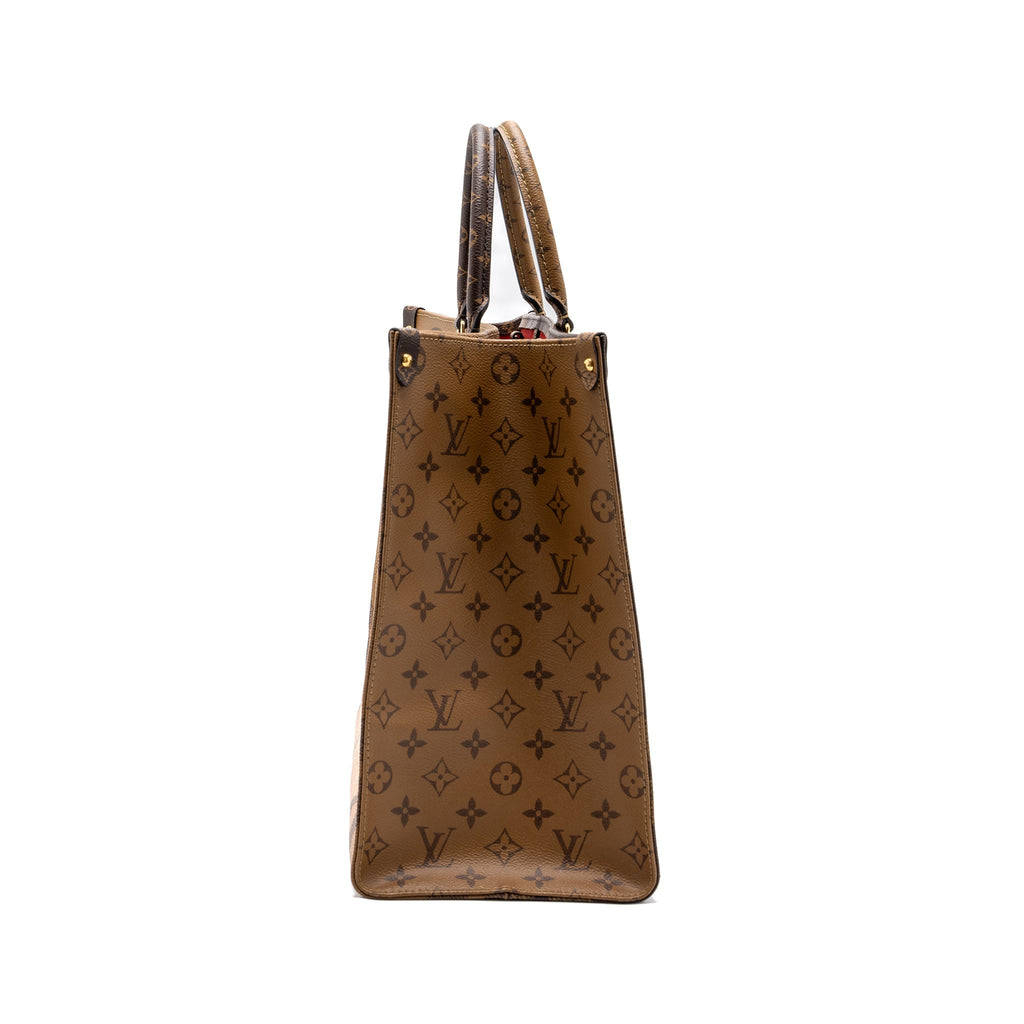 LOUIS VUITTON ONTHEGO GM MONOGRAM REVERSE CANVAS GHW