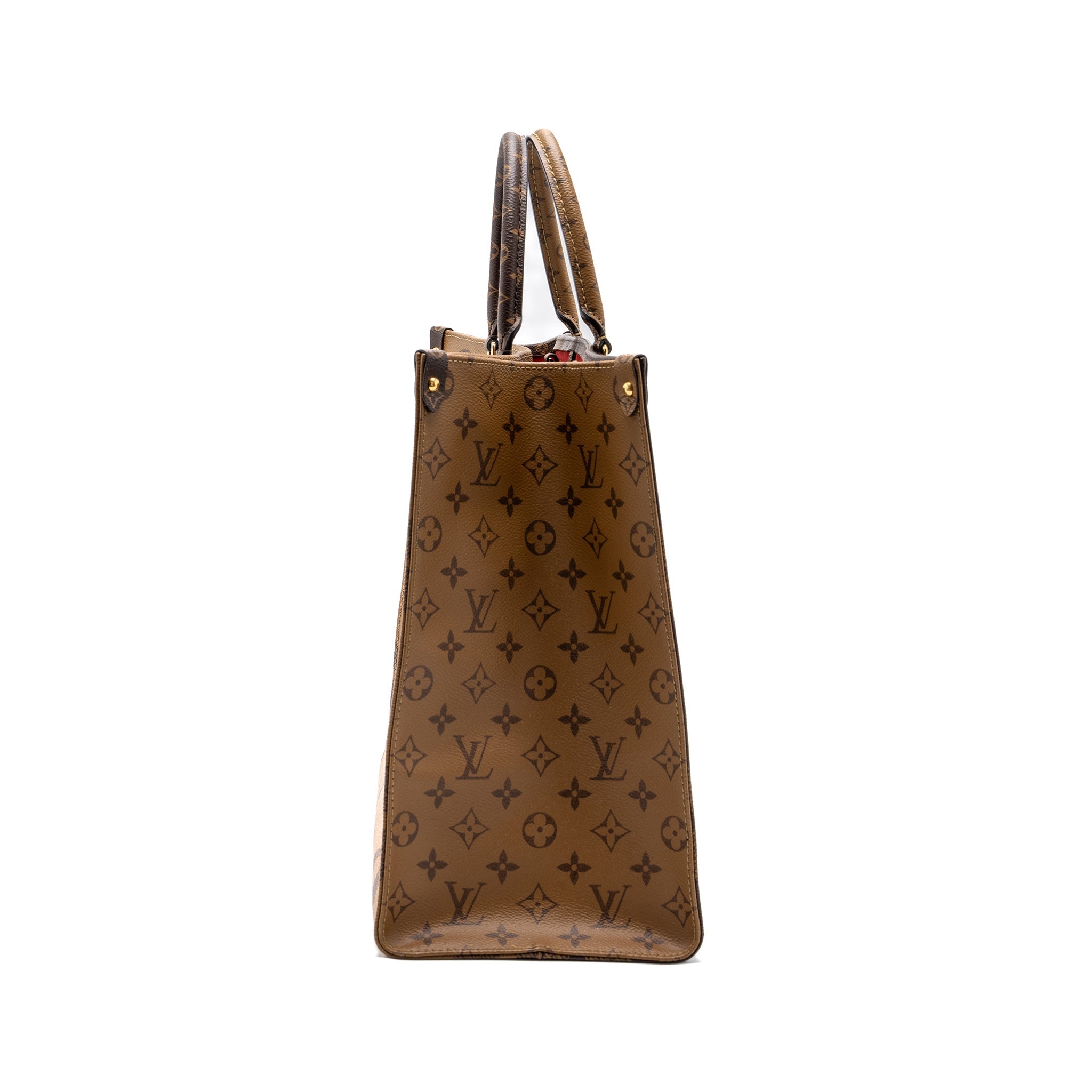 LOUIS VUITTON ONTHEGO GM MONOGRAM REVERSE CANVAS GHW