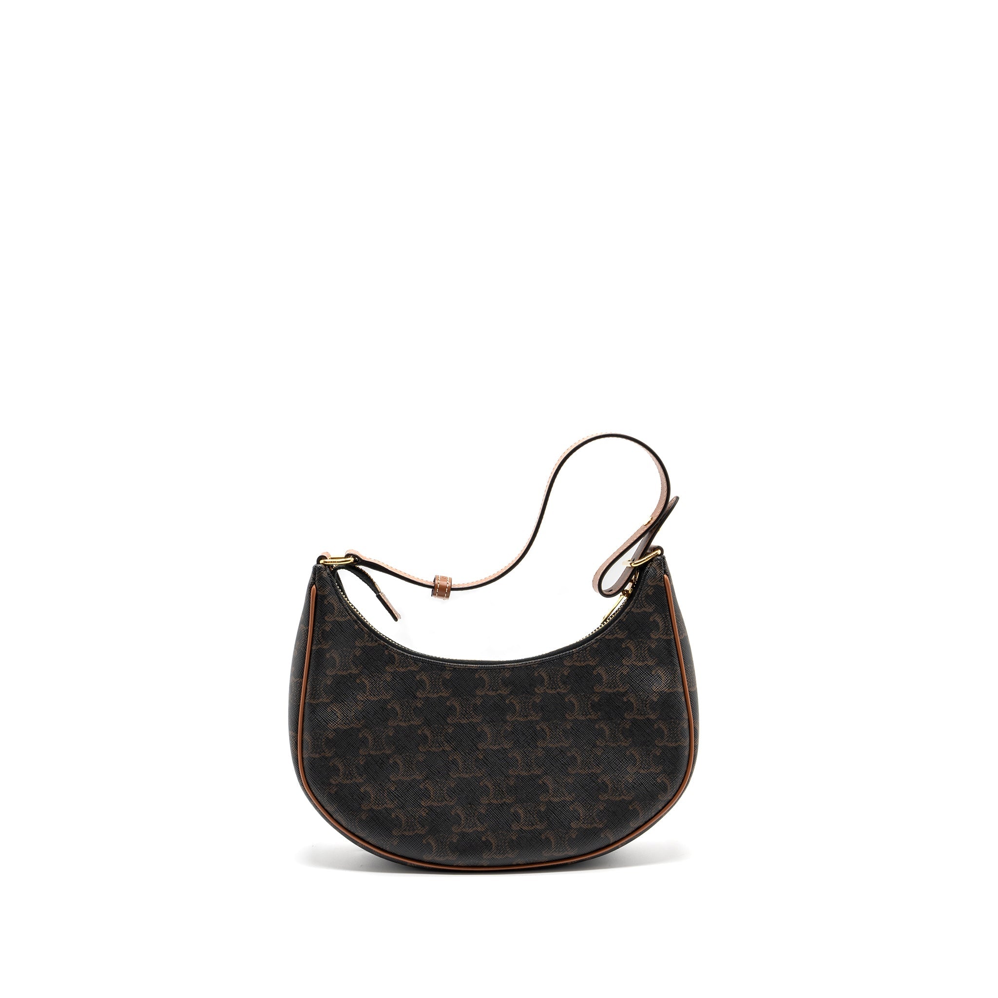CELINE AVA BAG IN TRIOMPHE CANVAS AND CALFSKIN TAN