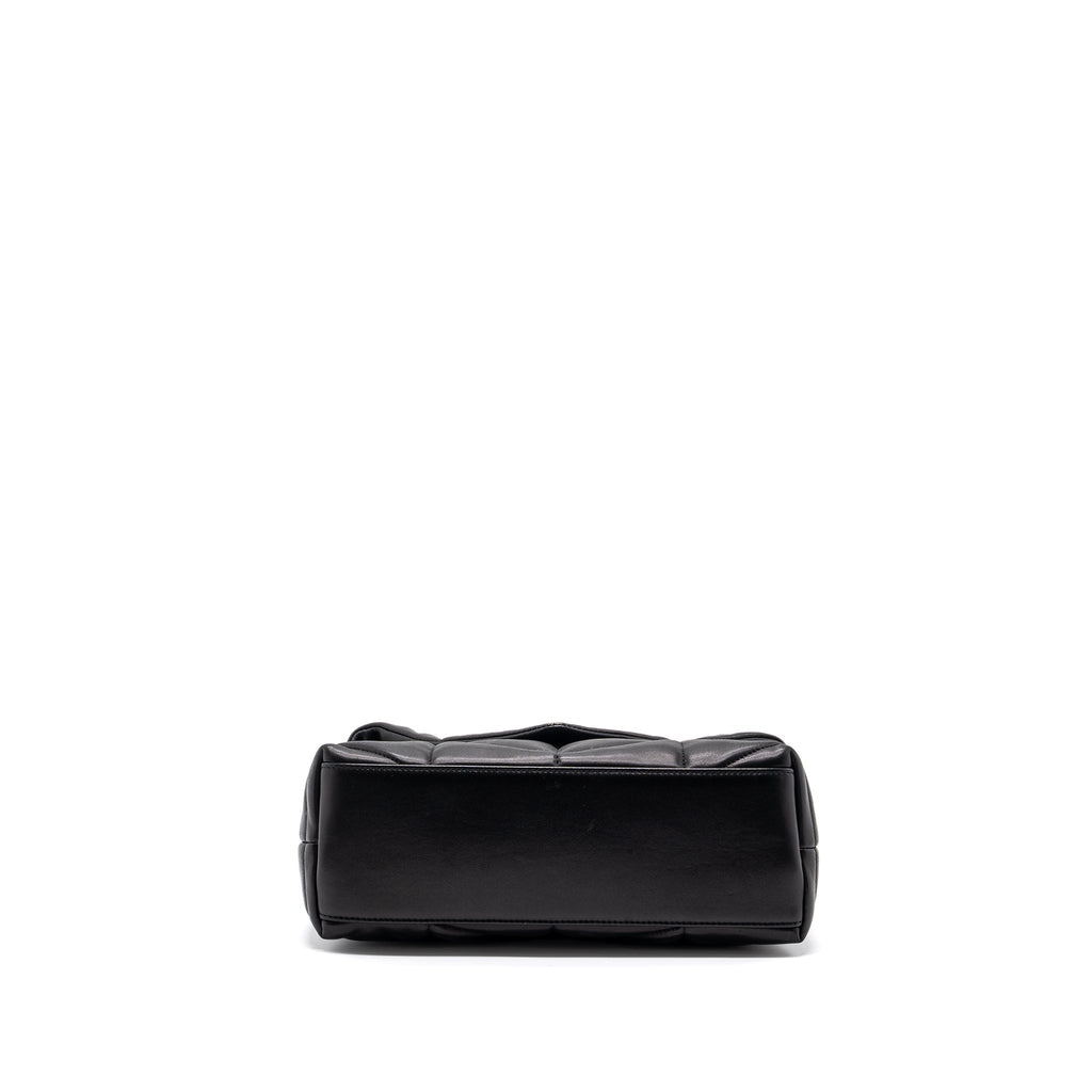 SAINT LAURENT SMALL PUFFER QUILTED NAPPA LEATHER BLACK GHW