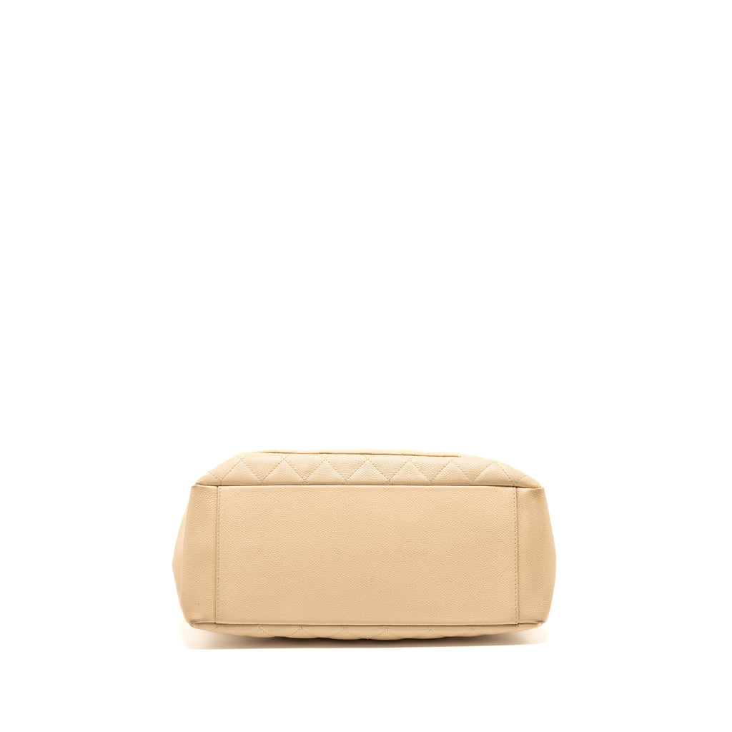 CHANEL GRAND SHOPPING TOTE BAG CAVIAR BEIGE SHW