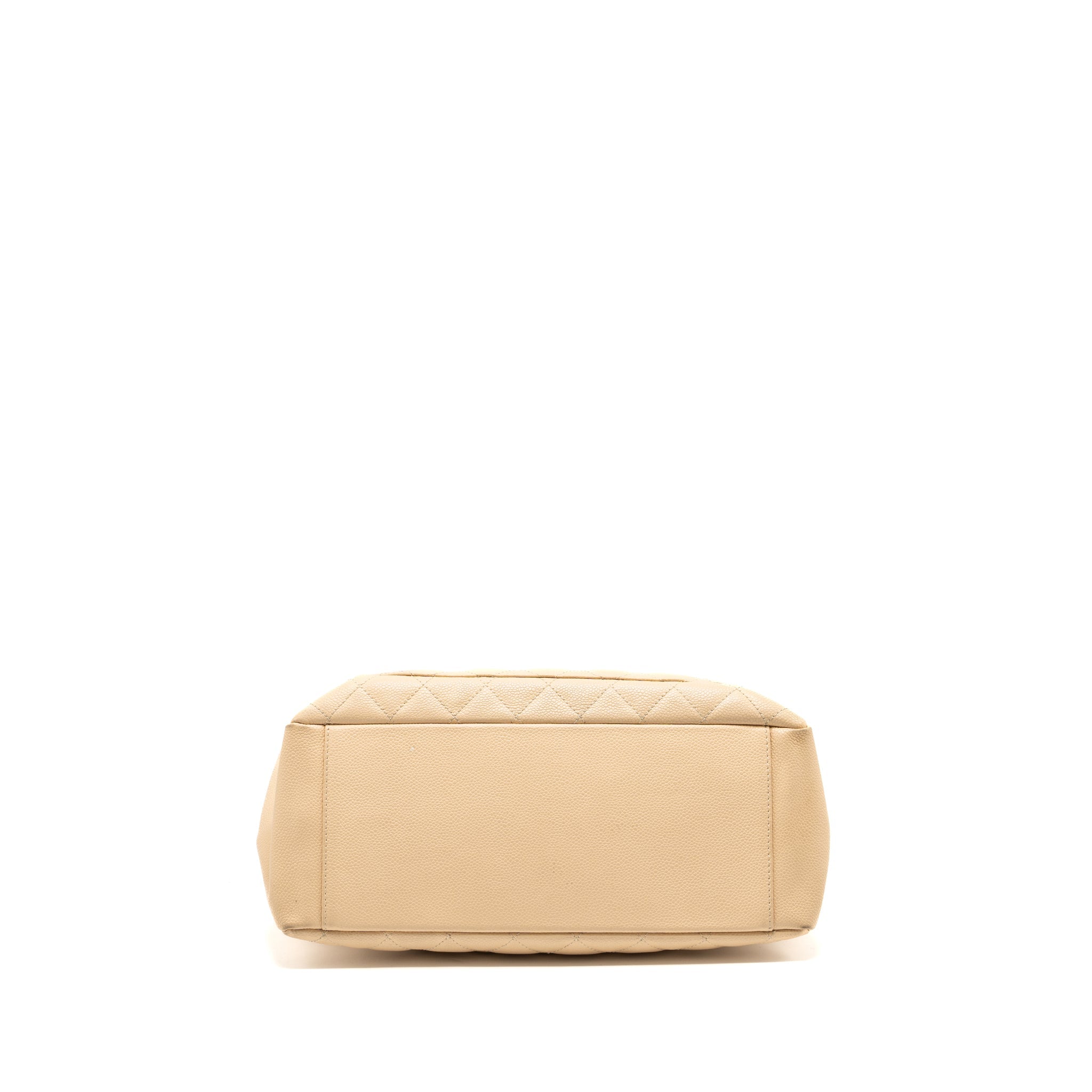 CHANEL GRAND SHOPPING TOTE BAG CAVIAR BEIGE SHW