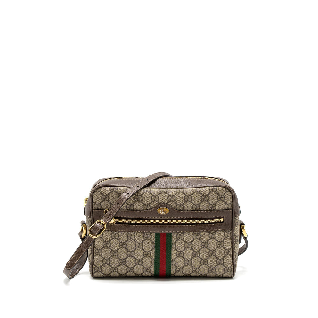 GUCCI OPHIDIA SHOULDER BAG GG SUPREME CANVAS GHW