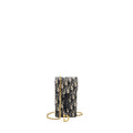 DIOR SADDLE PHONE POUCH BLUE OBLIQUE JACQUARD GHW