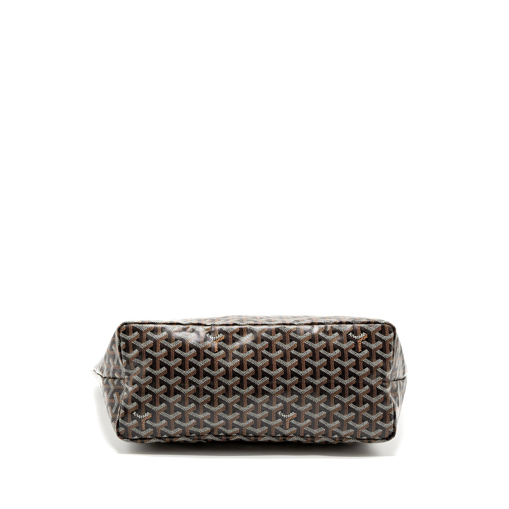 GOYARD SAINT LOUIS PM TOTE BAG GOYARDINE CANVAS BLACK/MULTICOLOUR