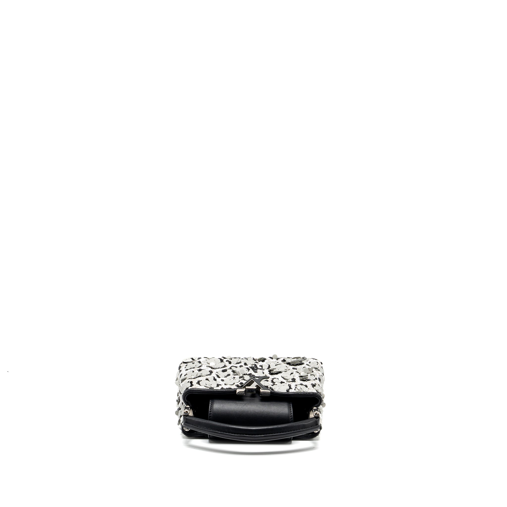 LOUIS VUITTON CAPUCINES MINI LIMITED EDITION SUQUIN / LEATHER MULTICOLOUR BLACK SHW