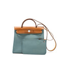 HERMES HERBAG 31 ZIP BAG LIGHT BLUE HUNTER/CANVAS SHW
