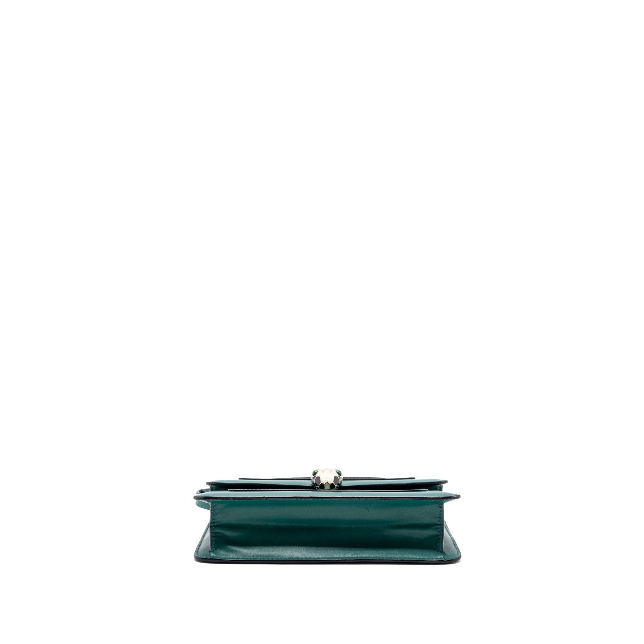 BVLGARI SERPENTI FOREVER CHAIN BAG CALFSKIN GREEN LGHW