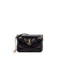 SAINT LAURENT SMALL PUFFER QUILTED NAPPA LEATHER BLACK GHW