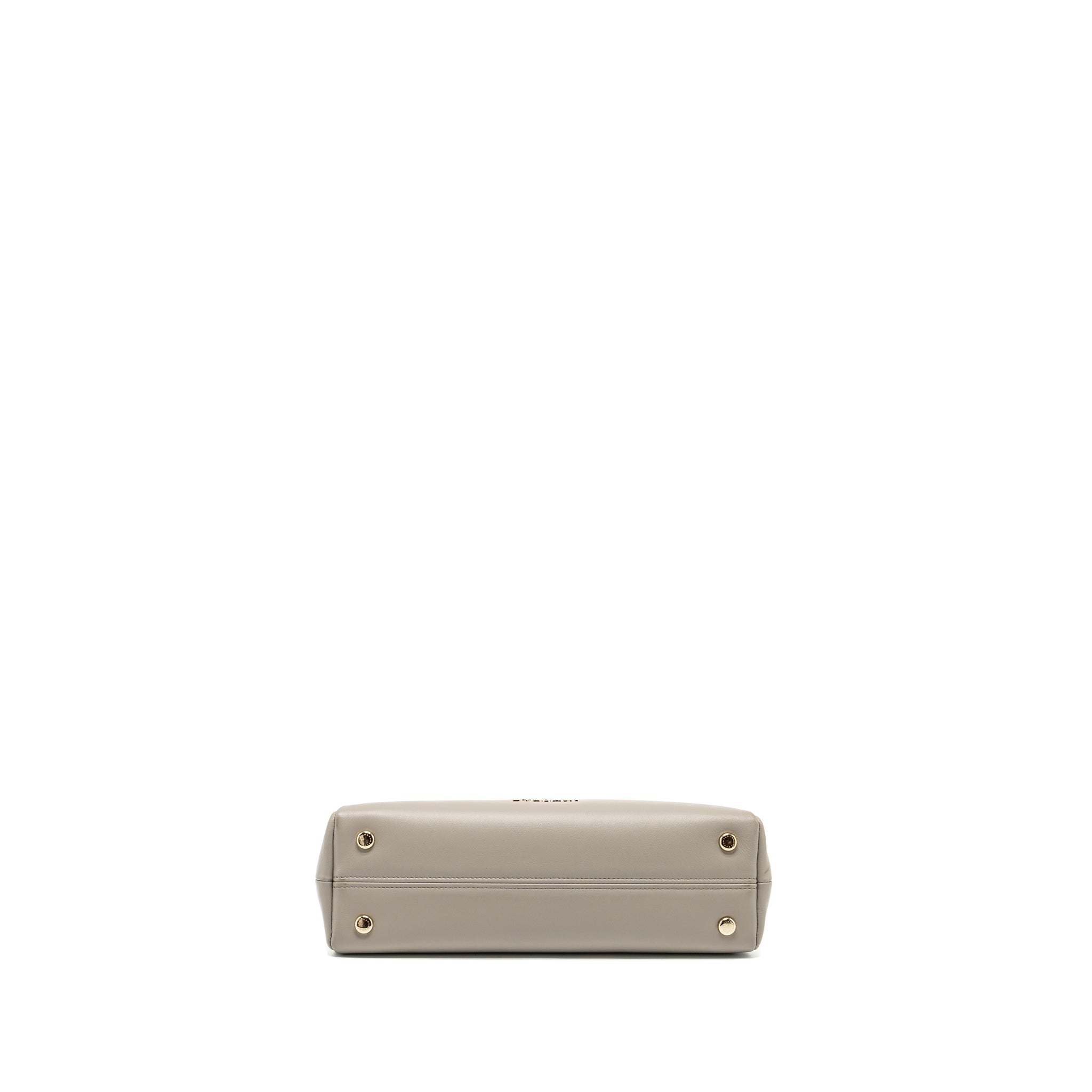 BVLGARI SERPENTINE TOP HANDLE BAG SMOOTH CALFSKIN GREY GHW