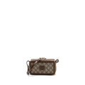 GUCCI MINI CROSSBODY BOX BAG INTERLOCKING GG SUPREME CANVAS / LEATHER GHW