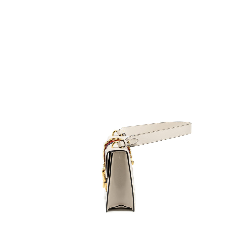 GUCCI MEDIUM SYLVIE BAG CALFSKIN WHITE GHW