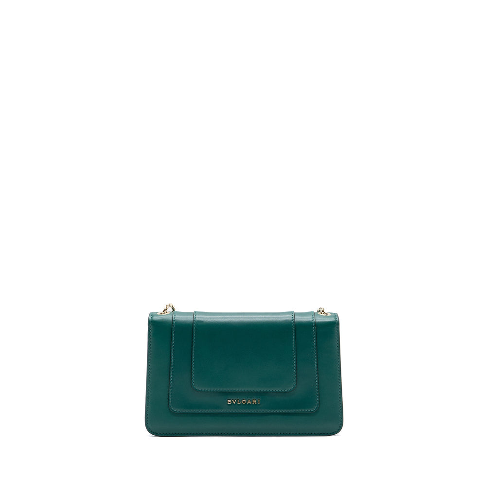 BVLGARI SERPENTI FOREVER CHAIN BAG CALFSKIN GREEN LGHW