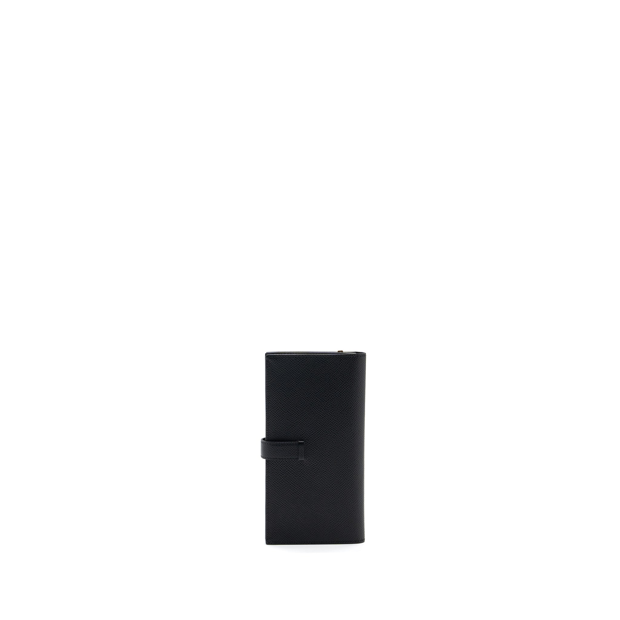 HERMES BEARN LONG WALLET EPSOM BLACK GHW