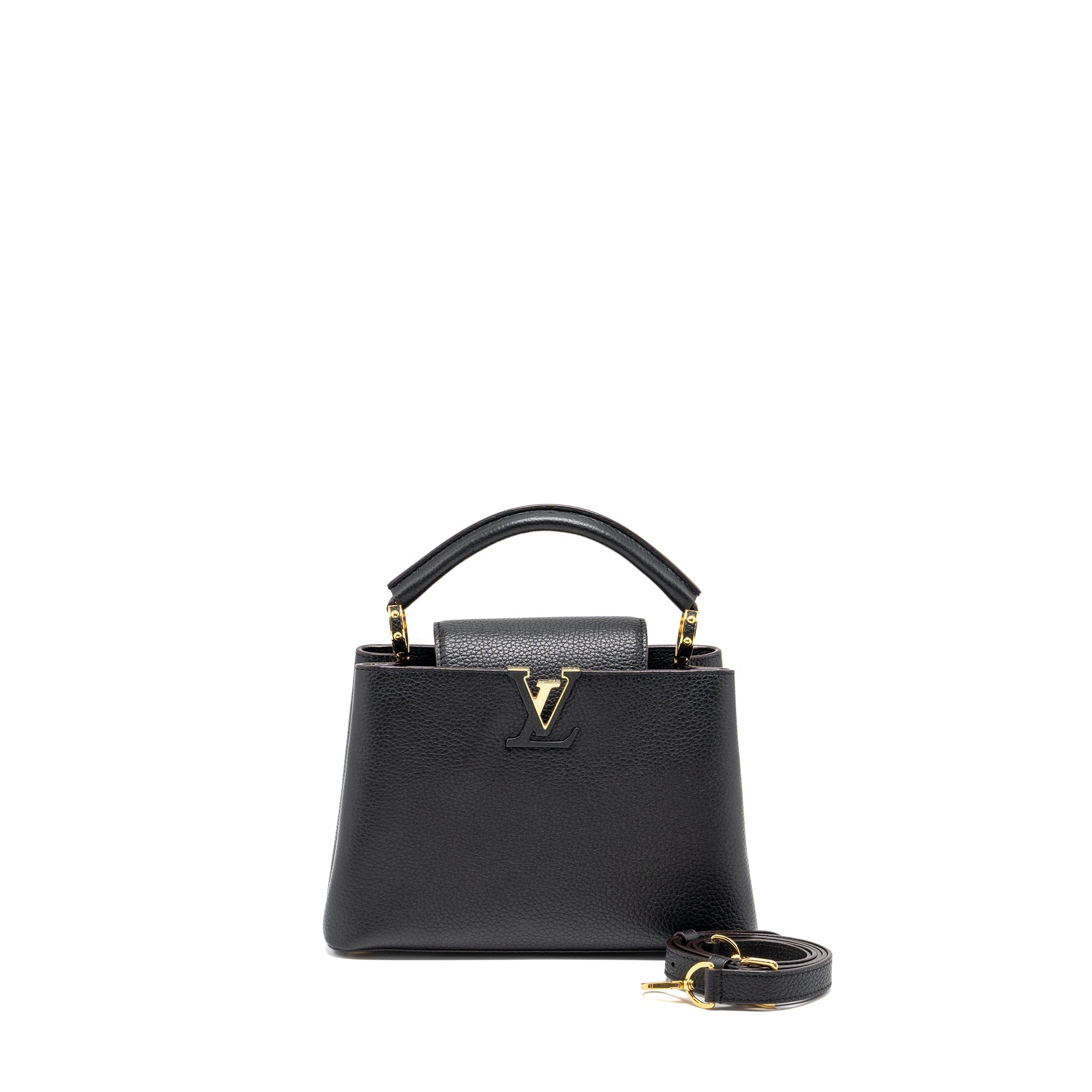 LOUIS VUITTON CAPUCINES BB TAURILLON CALFSKIN BLACK GHW