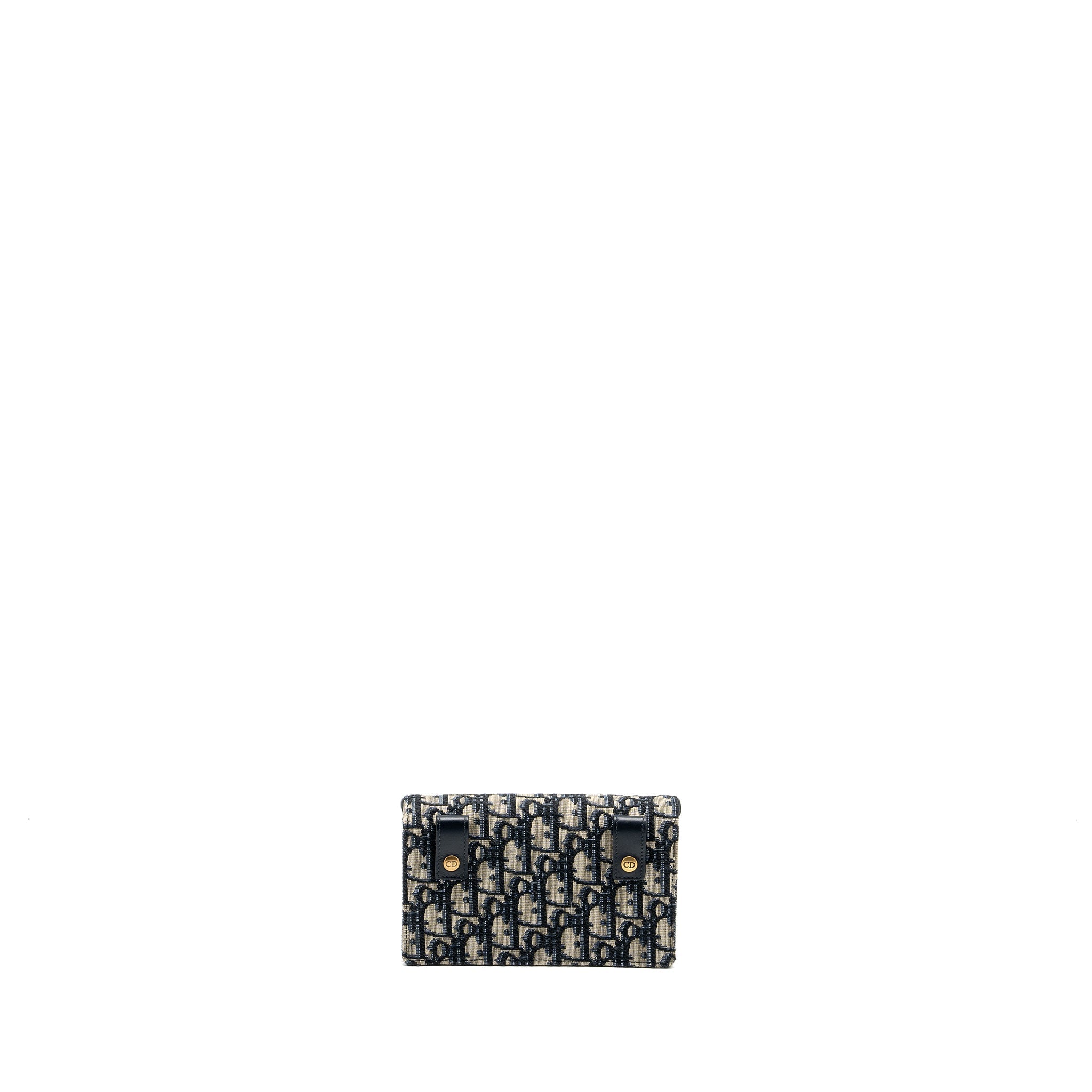 DIOR SADDLE BELT POUCH OBLIQUE JACQUARD BLUE GHW