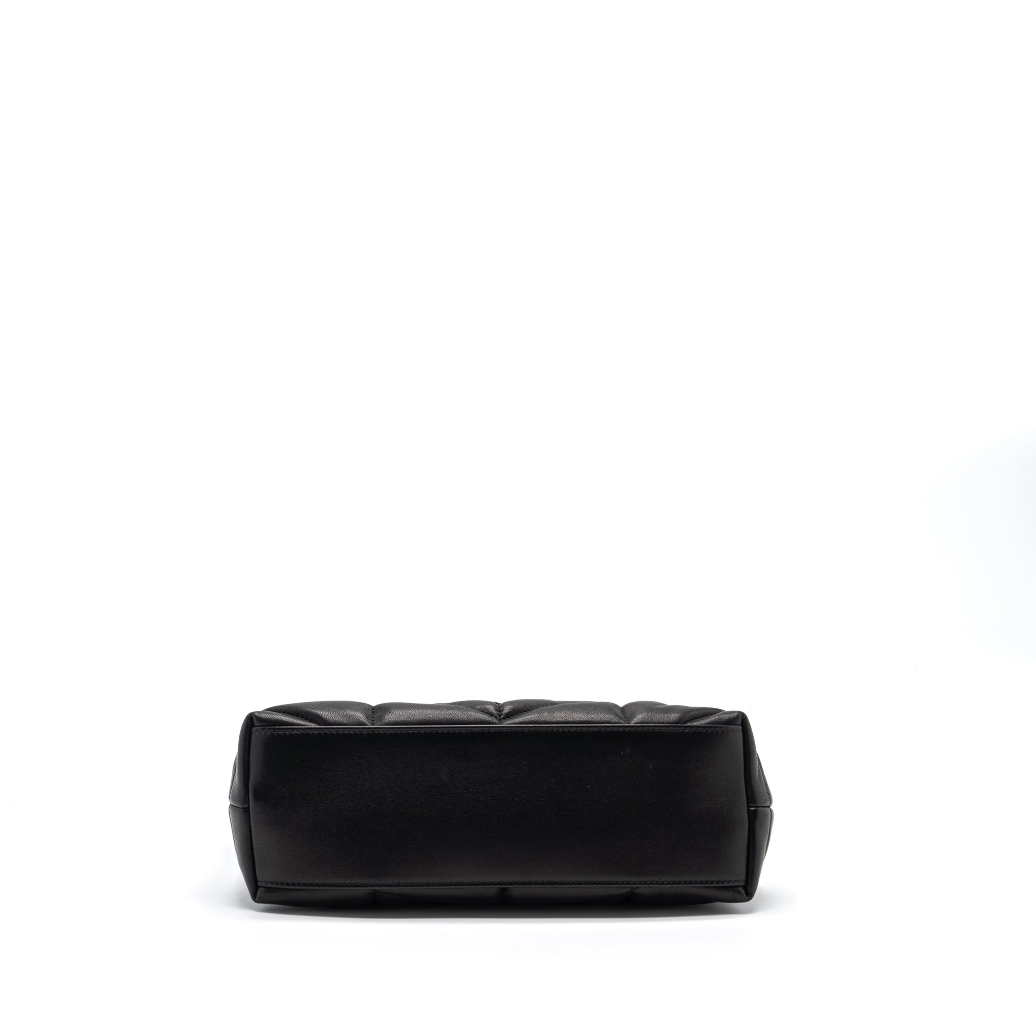 SAINT LAURENT SMALL PUFFER LAMBSKIN BLACK SHW