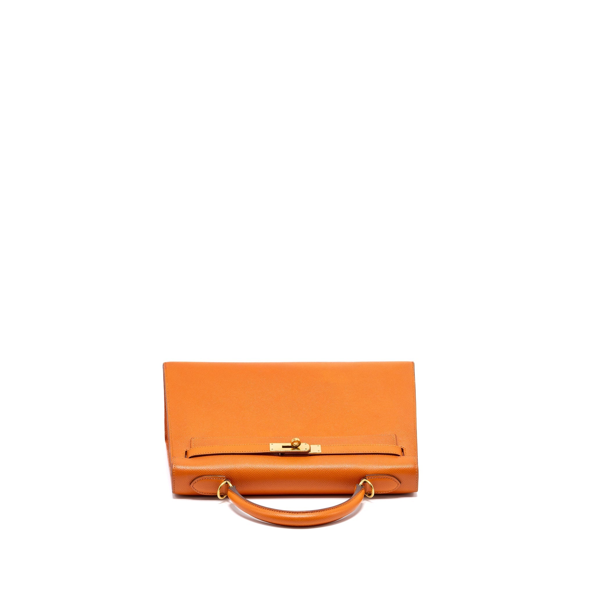 HERMES KELLY 32 EPSOM ORANGE GHW