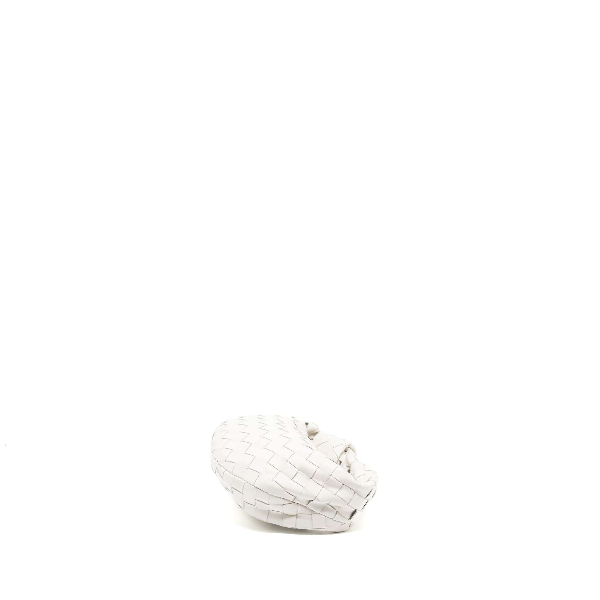 BOTTEGA VENETA MINI JODIE LAMBSKIN WHITE GHW