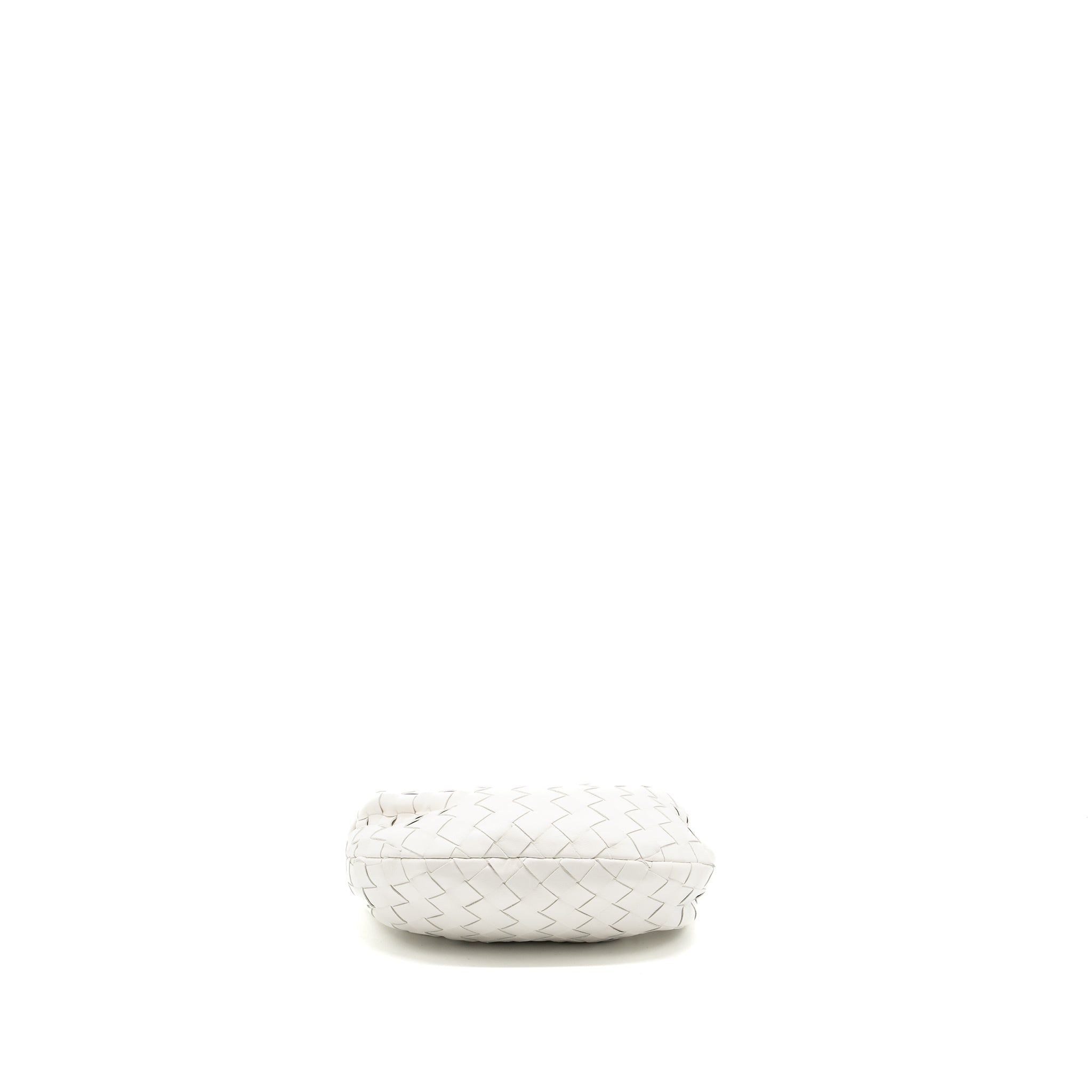 BOTTEGA VENETA MINI JODIE LAMBSKIN WHITE GHW