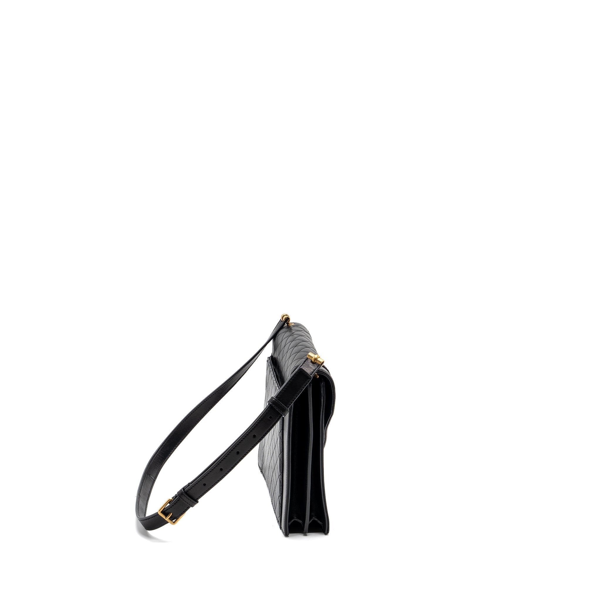 SAINT LAURENT GABY SATCHEL BAG LAMBSKIN BLACK GHW