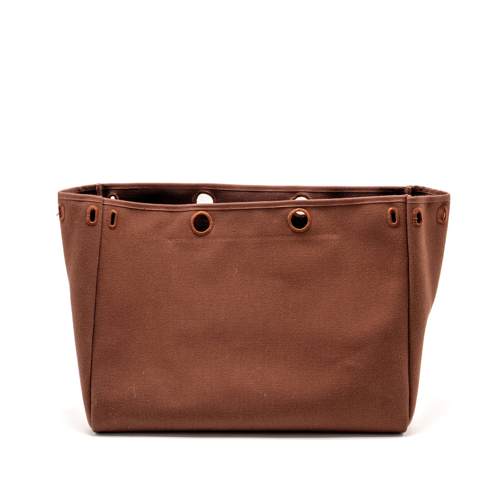HERMES HERBAG CABAS TOTE BAG TOILE CANVAS/LEATHER GHW