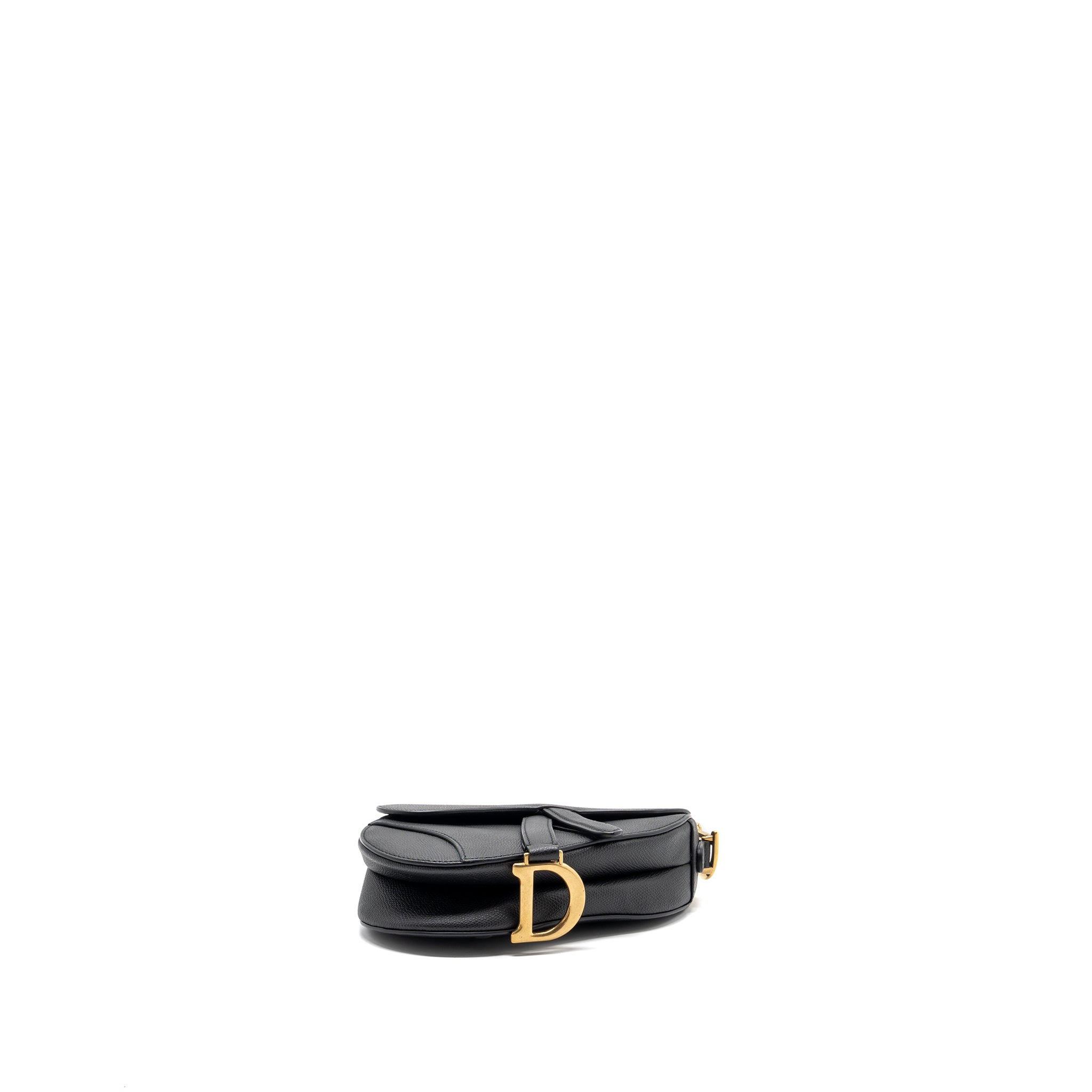 DIOR MINI SADDLE BAG CALFSKIN BLACK GHW  WITH AN EXTRA DIOR STRAP