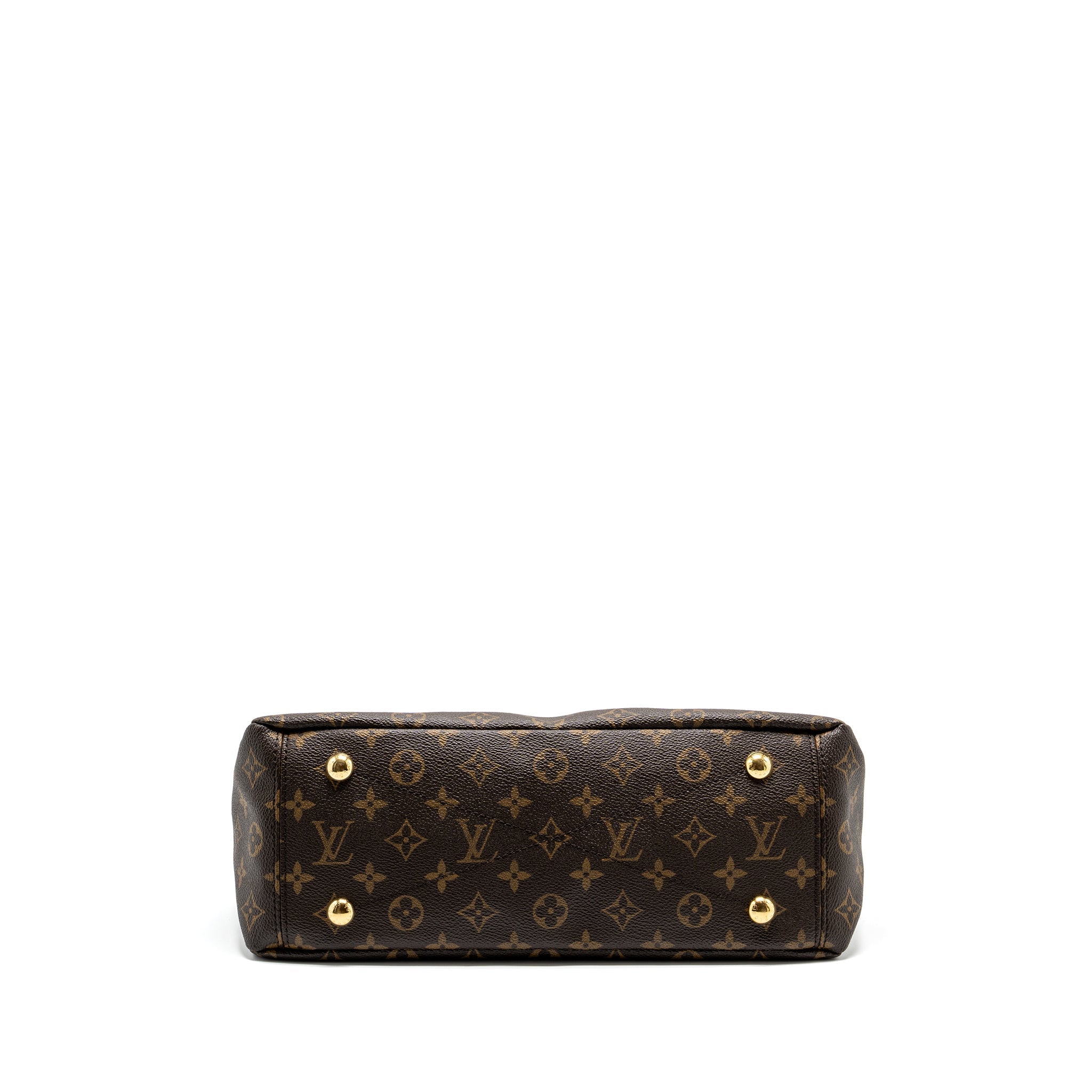 LOUIS VUITTON PALLAS TOTE BAG MONOGRAM CANVAS BROWN GHW
