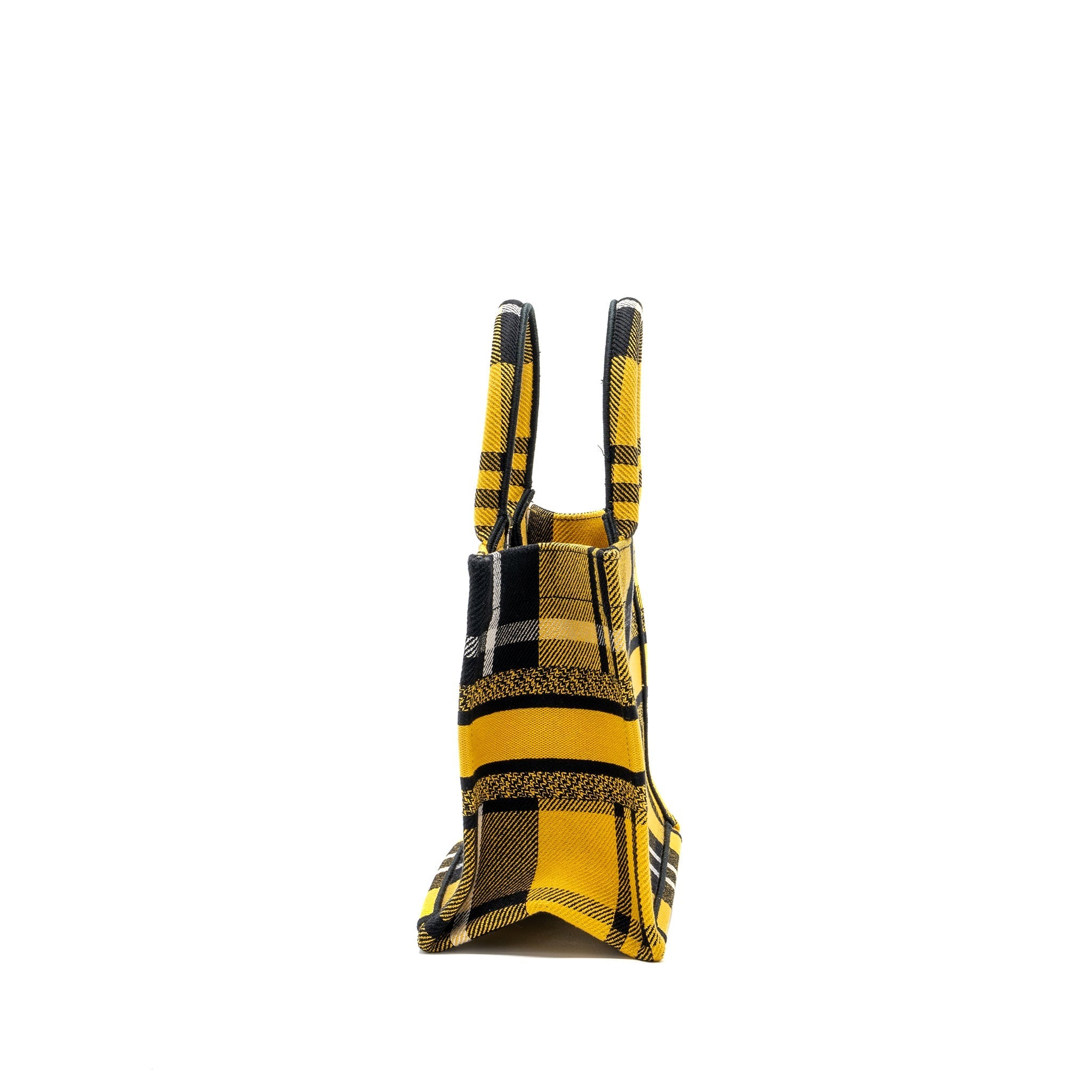 DIOR SMALL BOOK TOTE CANVAS YELLOW / BLACK