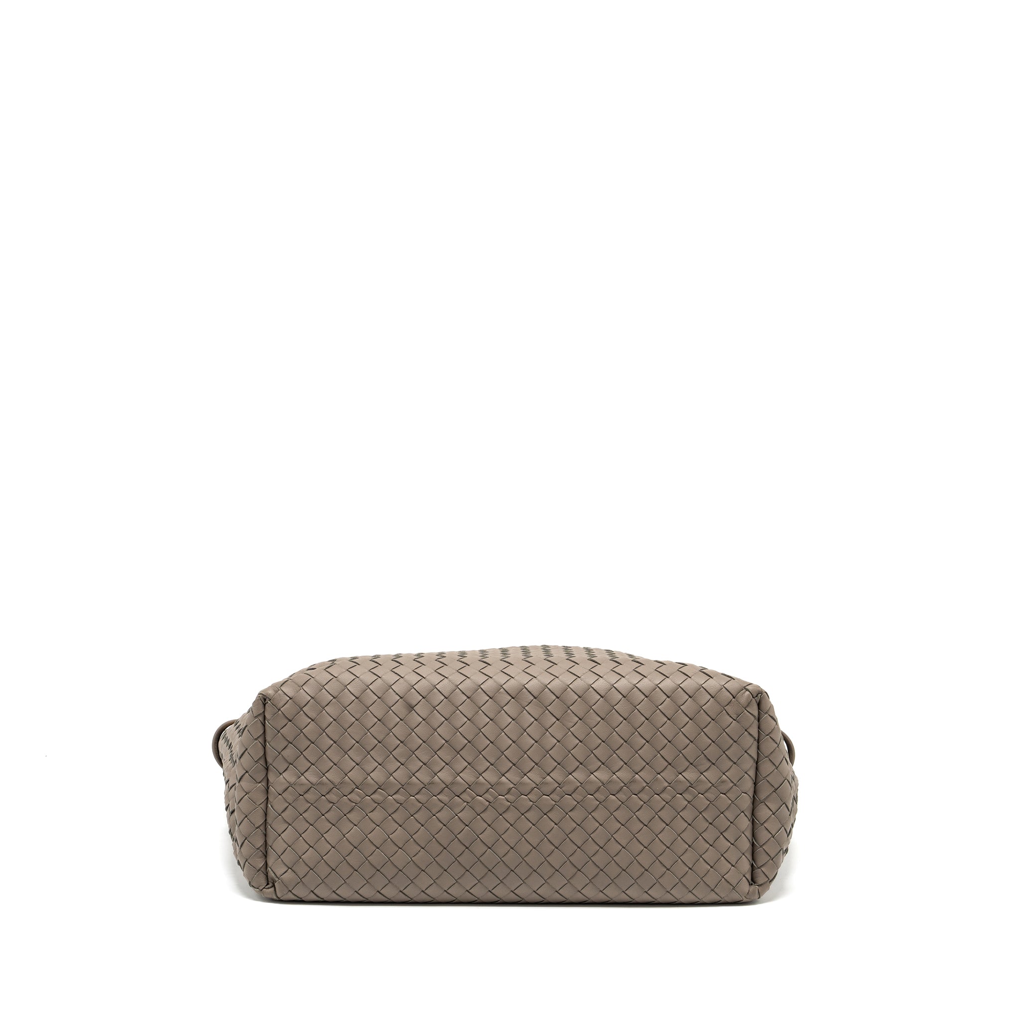 BOTTEGA VENETA TOTE BAG LAMBSKIN GREY GHW
