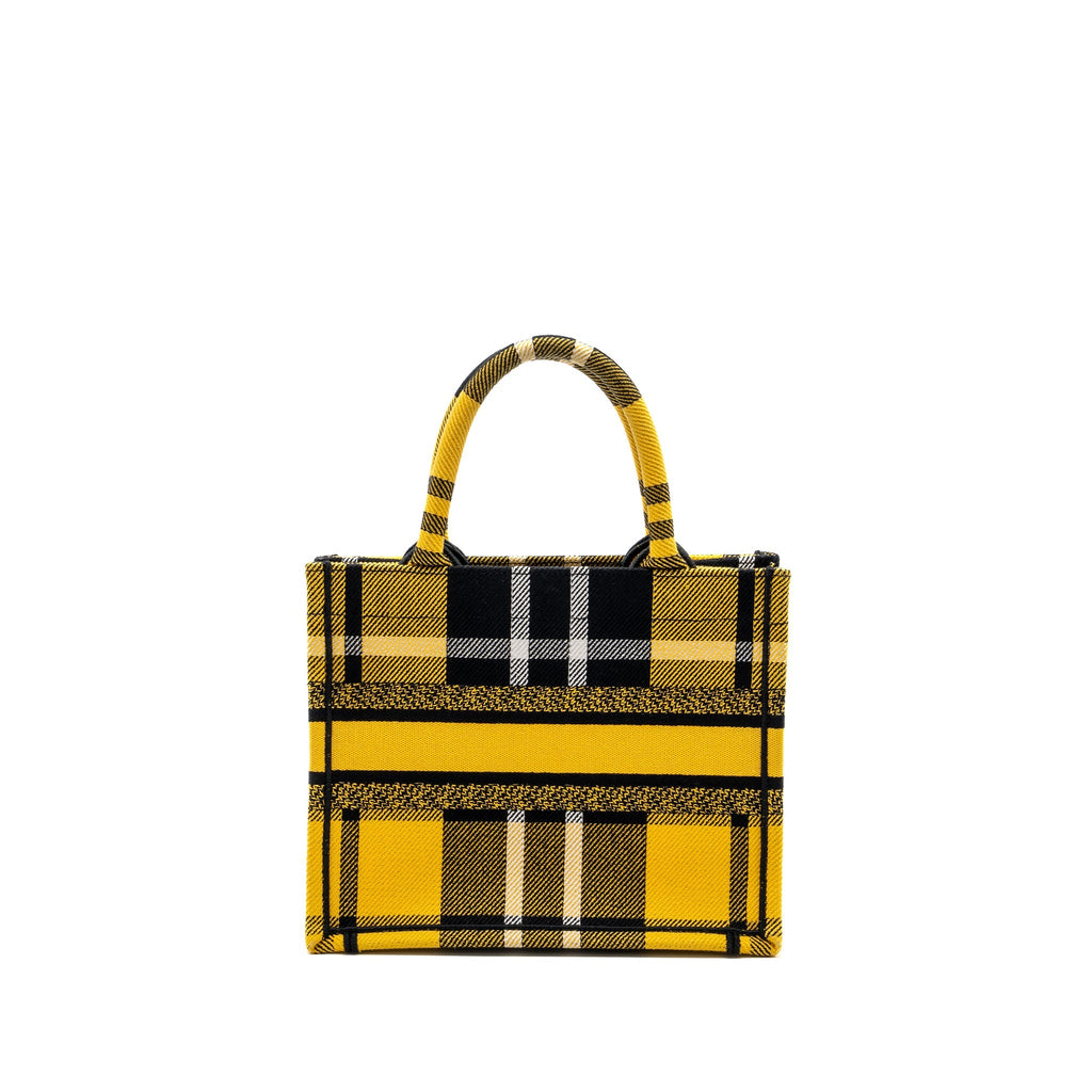 DIOR SMALL BOOK TOTE CANVAS YELLOW / BLACK