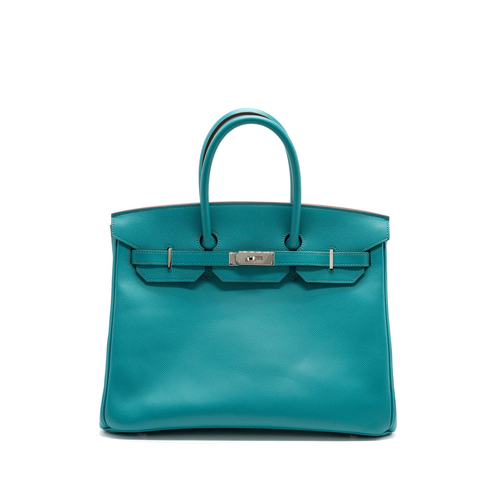 HERMES BIRKIN 35 EPSOM BLUE PAON SHW