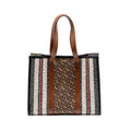 BURBERRY TB MONOGRAM STRIPE TOTE BAG CANVAS/LEATHER MULTICOLOUR GHW