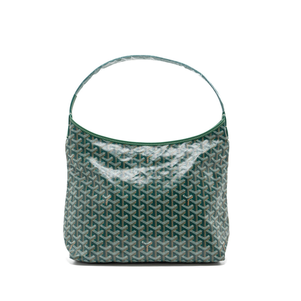 GOYARD BOHEME HOBO BAG GOYARD LINE CANVAS / CALFSKIN GREEN SHW