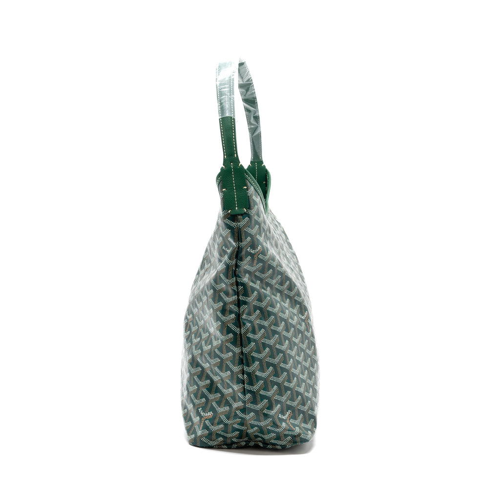 GOYARD BOHEME HOBO BAG GOYARD LINE CANVAS / CALFSKIN GREEN SHW