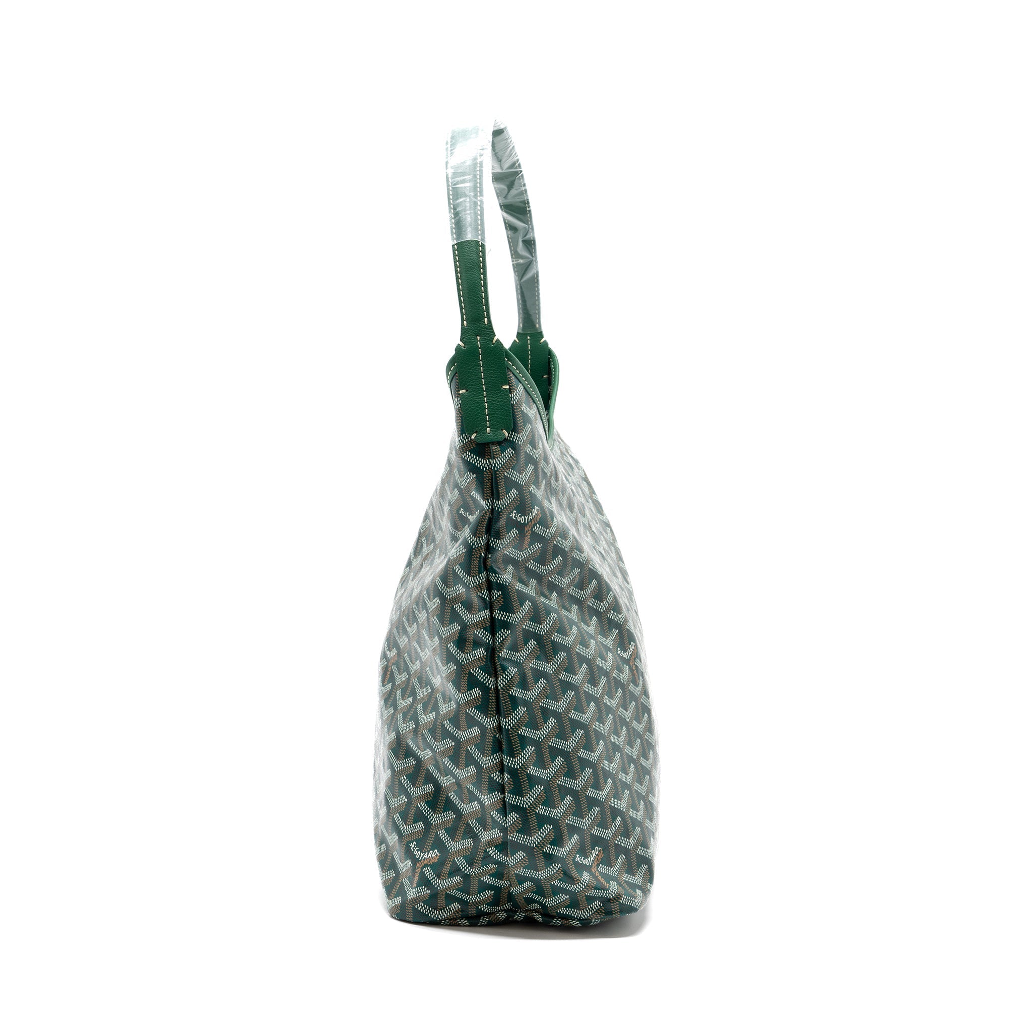 GOYARD BOHEME HOBO BAG GOYARD LINE CANVAS / CALFSKIN GREEN SHW