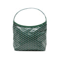 GOYARD BOHEME HOBO BAG GOYARD LINE CANVAS / CALFSKIN GREEN SHW