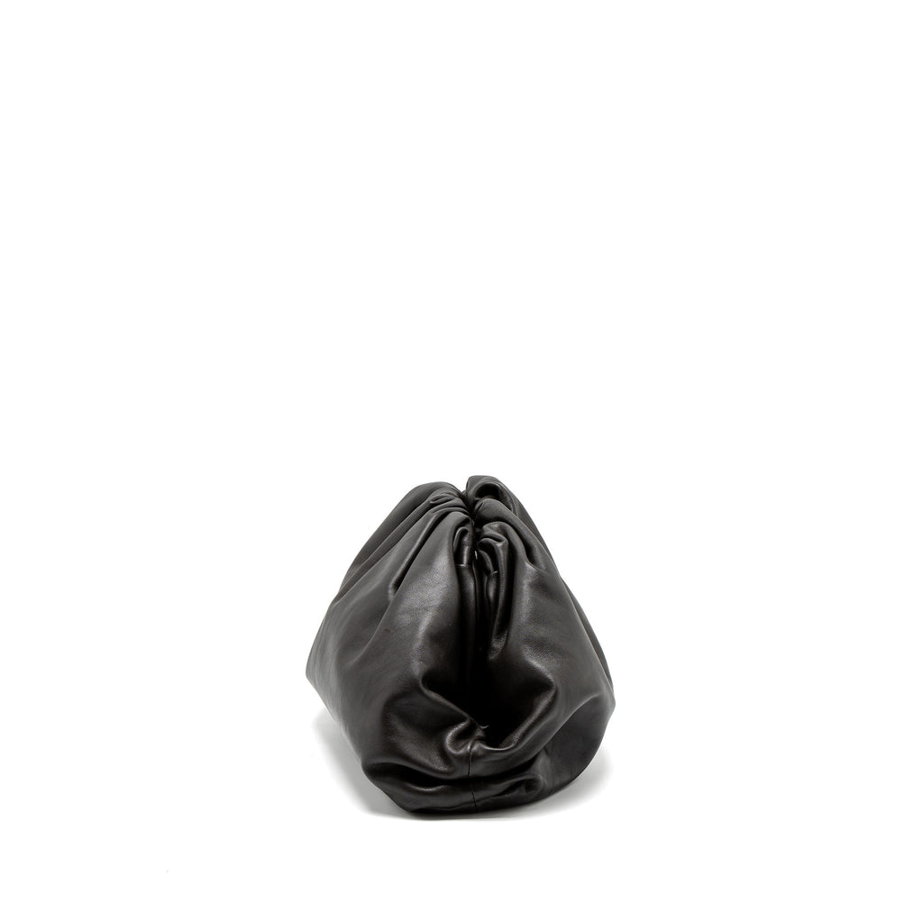BOTTEGA VENETA CLUTCH CALFSKIN DARK BROWN GHW