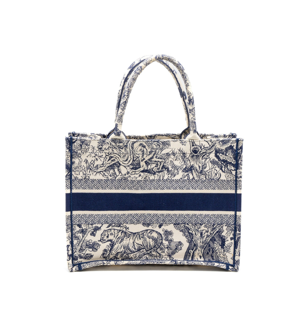 DIOR MEDIUM BOOK TOTE BLUE TOILE DE JOUY EMBROIDERY