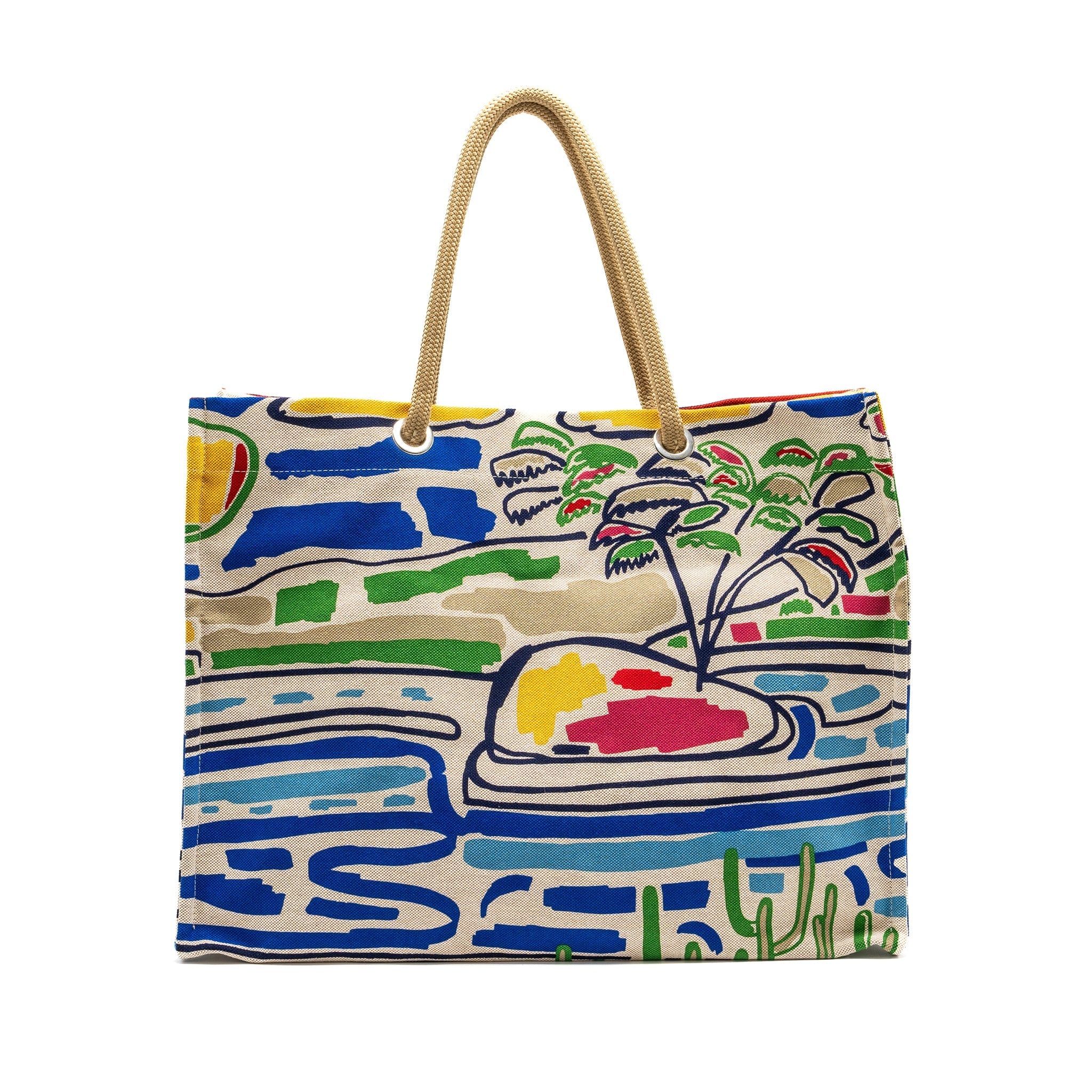 HERMES FARNIENTE BEACH BAG COTTON MULTICOLOUR SHW